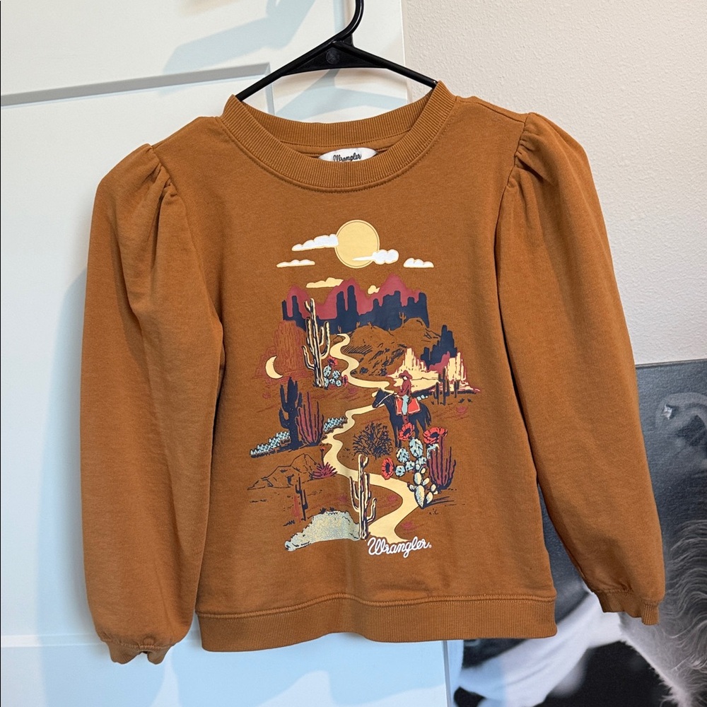 Wrangler Kids' Tan Desert Scene Sweatshirt
